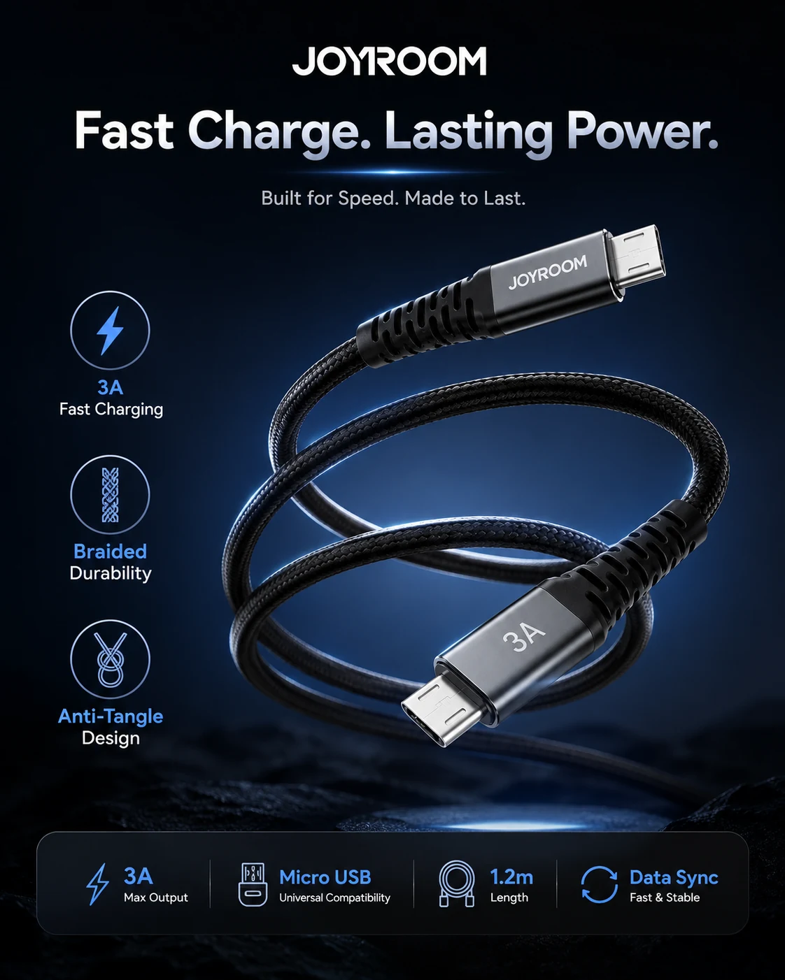 JOYROOM Fast Charge Micro USB Cable 3A