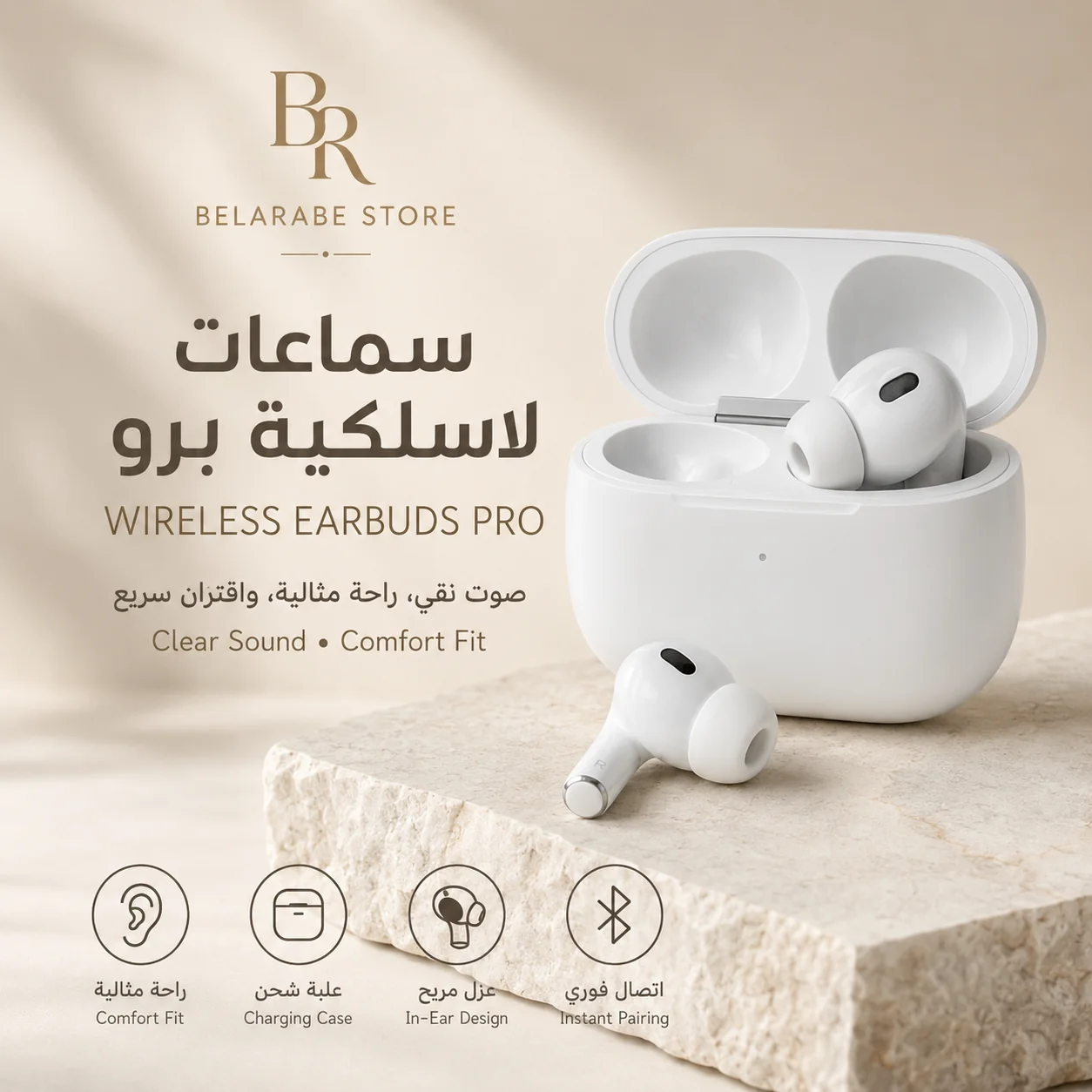 In-Ear Wireless Earbuds Pro with Charging Case